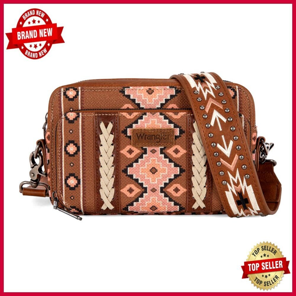 Small Crossbody Bag Multi Pocket Messenger Purse Lightweight Canvas